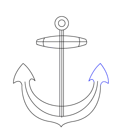Рисунок якоря корабля