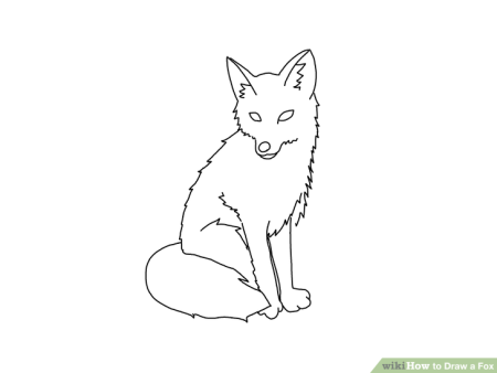 Рисунок лисы схематично