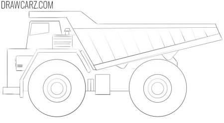 Рисунок БЕЛАЗА карандашом