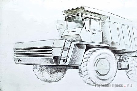 БЕЛАЗ эскиз