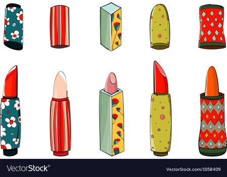 Нарисовать бумажную помаду