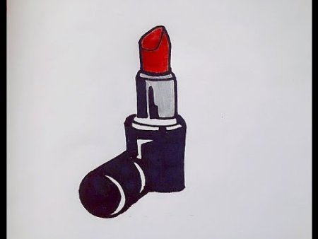 Зарисовка легких эскизов помада