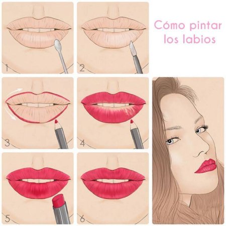 Красить губы карандашом