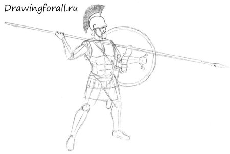 Спартанский воин раскраска