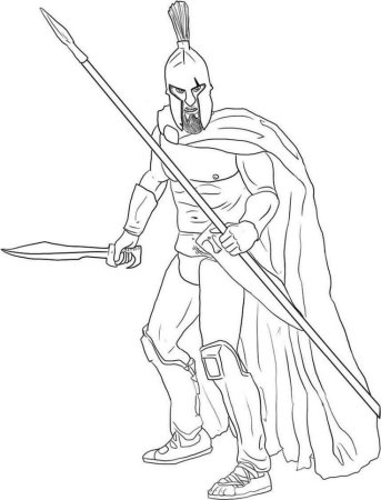 Нарисовать спартанского воина