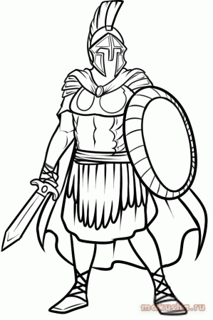 Раскраска Римский воин легионер