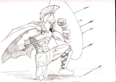 Раскраска Спартанец