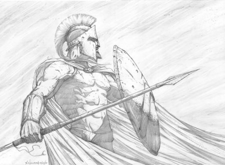 Спартанец рисунок