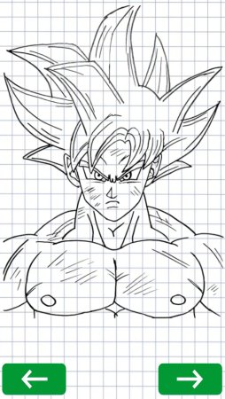 Нарисовать по частям Гоку