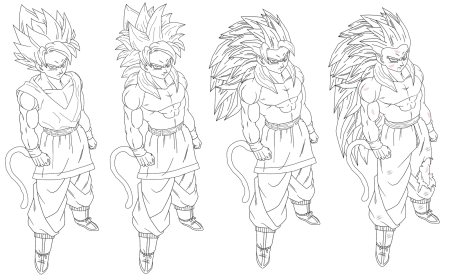 Гоку нарисовать карандашом поэтапно