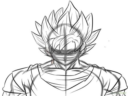 Пошаговый рисунок Гоку