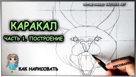 Как нарисовать Рысь сбоку