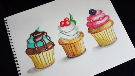 Рисунки для срисовки лёгкие кексы