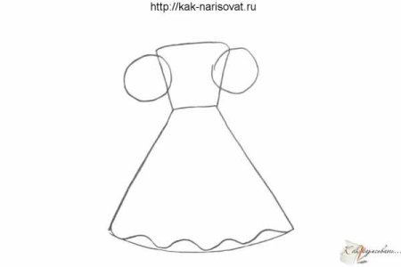 Поэтапное рисование платья