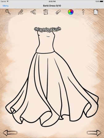 Эскиз коктейльного платья