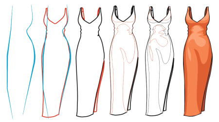 Фасоны платьев для рисования