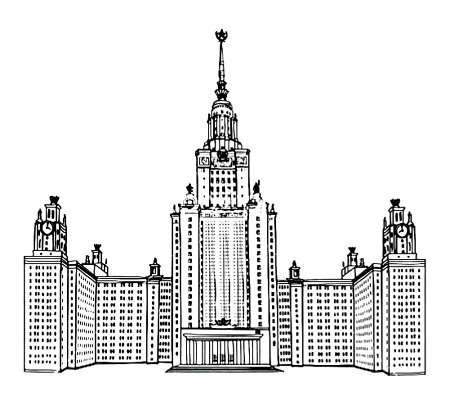 Москва МГУ вектор