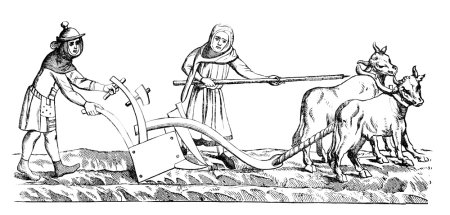 Крестьяне черно белые в средневековье