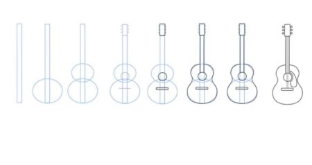 Скрипка рисунок карандашом для детей