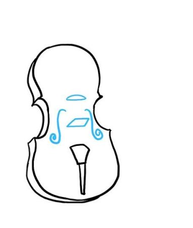 Скрипка маркерами