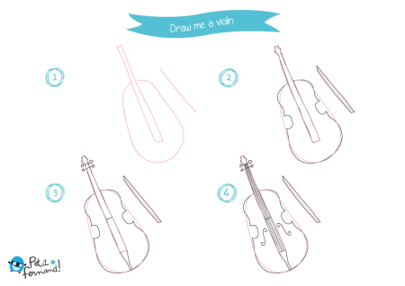 Рисунок маленькой скрипки