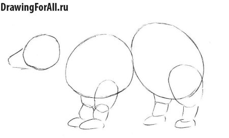 Барсук рисунок пошагово