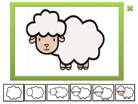 Поэтапное рисование овечки для детей