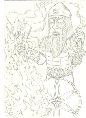 Бог Перун рисунок