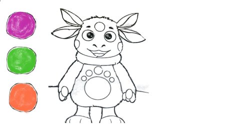 Лунтик рисунок карандашом