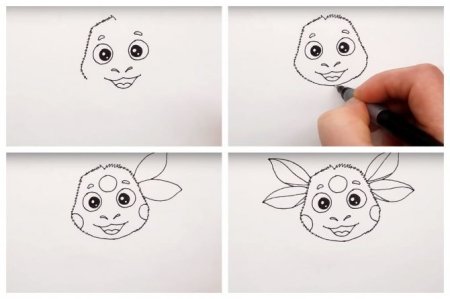 Как нарисовать Лунтика поэтапно