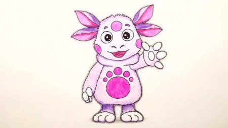 Рисунки для срисовки Лунтик