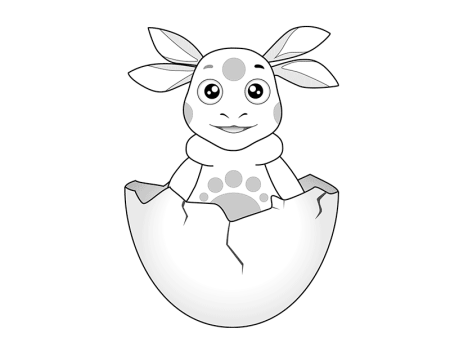 Персонажи мультфильма Лунтик раскраски