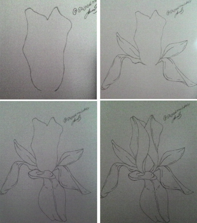 Цветы карандашом для начинающих Ирис