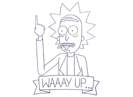 Рик и Морти нарисовать карандашом поэтапно