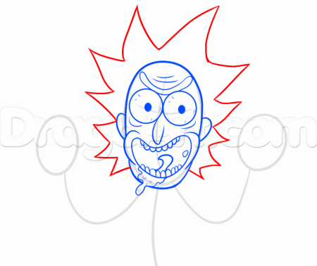 Рик и Морти рисунок легкий для срисовки