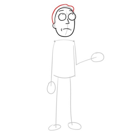 Морти рисунок поэтапно