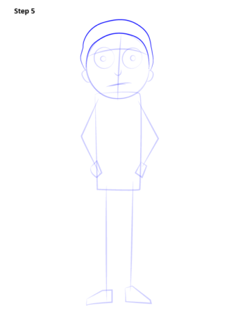 Морти рисунок карандашом