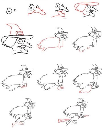 Позы для рисования ведьмочки