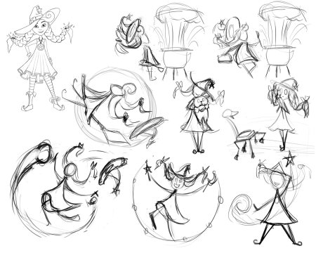 Ведьмы рисунок для срисовки легкий