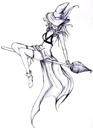 Рисунок на Хэллоуин легкий