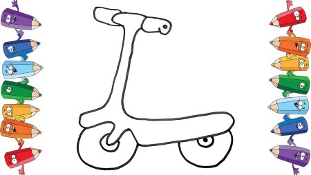 Пошаговый рисунок велосипеда