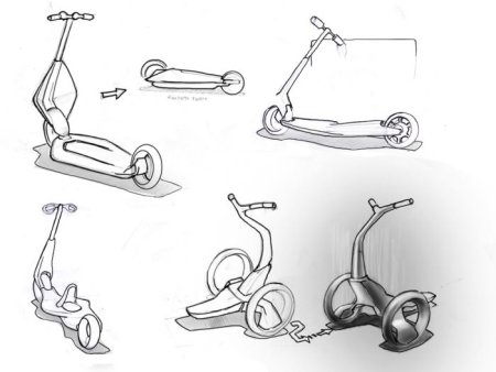 Самокат раскраска для детей