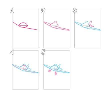 Самолёт рисунок карандашом