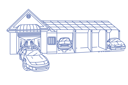 Гараж раскраска для детей