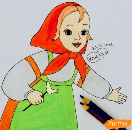 Аленушка нарисовать карандашом