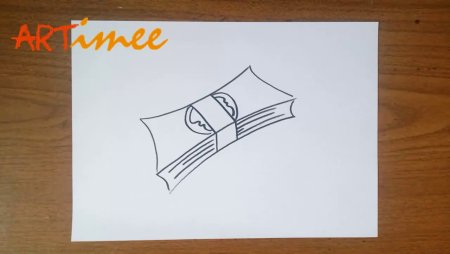 Нарисовать деньги поэтапно