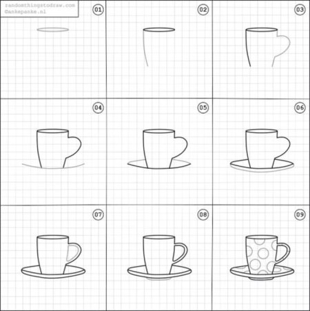 Рисование посуда для дошкольников