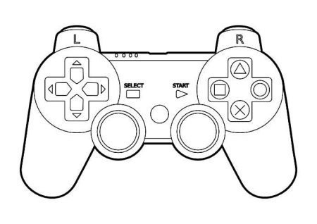 Раскраска джойстик ps5