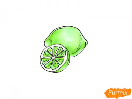 Рисунок лайм пошагово