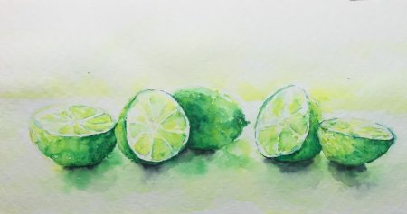 Лайм акварелью